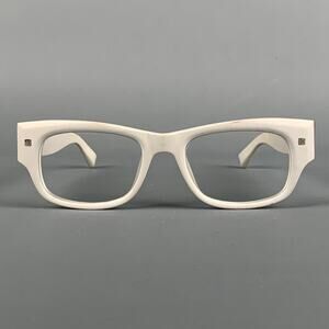 LINDA FARROW Luxe Light Gray Acetate Frames